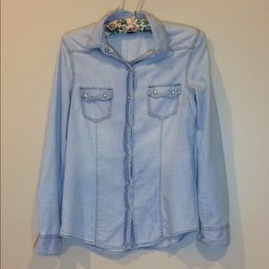 Denim Colored Button Up
